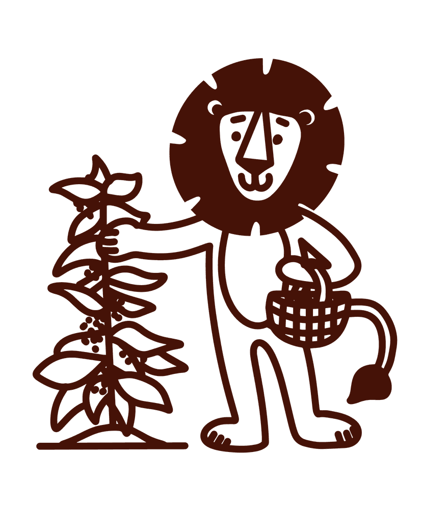 Lion animation for Harvesting the beans that end up in your coffee bag